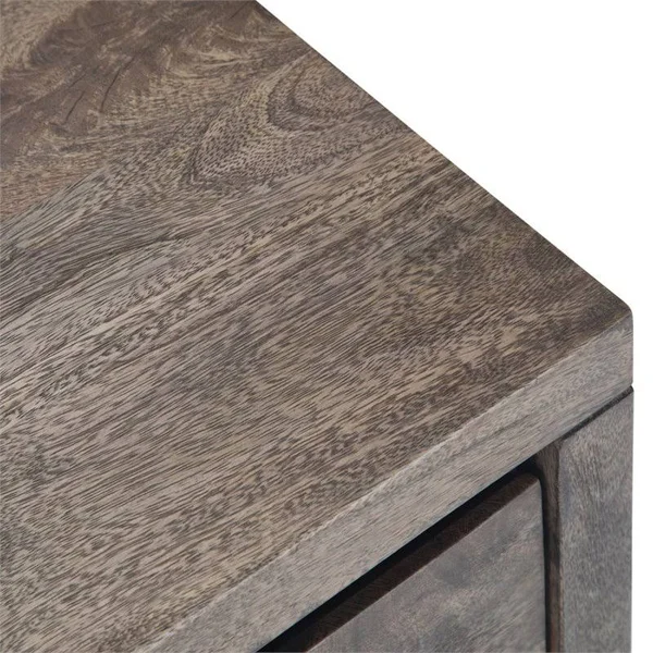 Simpli Home Cornell Console Table in Barnwood Brown