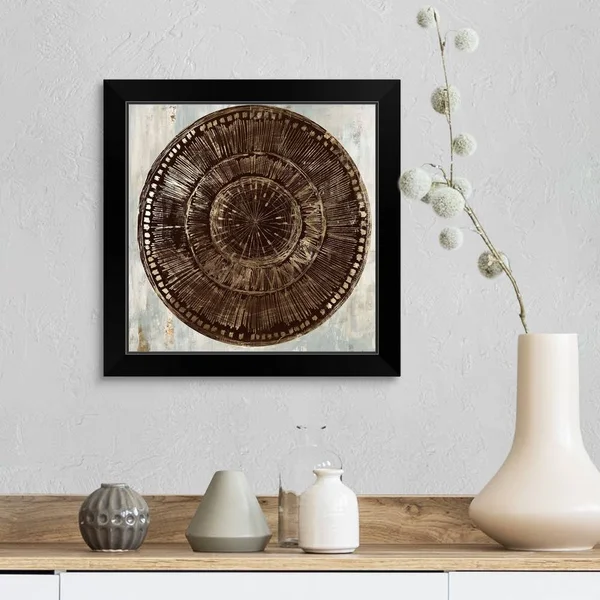 Zulu Gold I, Black Framed Wall Art, 16x16, Great Big Canvas