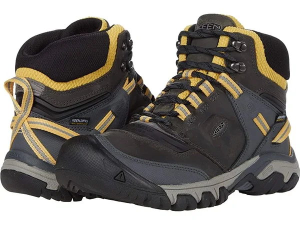 Keen Women's Ridge Flex Mid Waterproof Boot - 8 - Magnet - Ochre