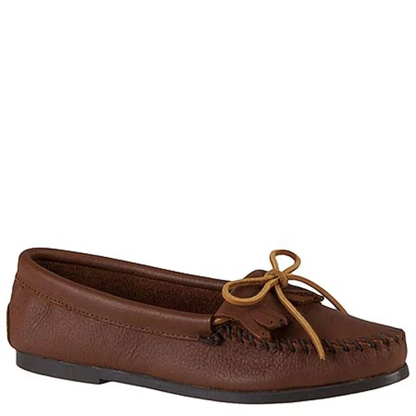 Minnetonka Women's Butter Kiltie Moccasin - 12 Tan Slip on E2