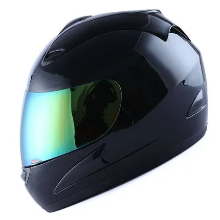 Motorcycle Full Face Helmet HJM A110 Adult Glossy Black - Size: Medium