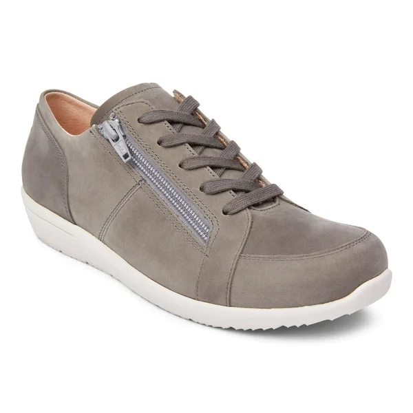 Vionic Abigail Lace Up Slate Nubuck, 8.5, M