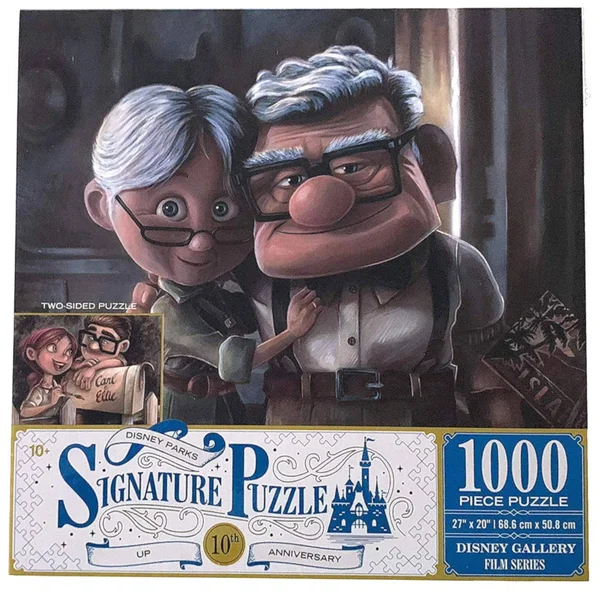 Disneyparks Up! Carl Ellie 10th Anniversary Two Side 1000 Piece Puzzle New - 27 x 20 inches