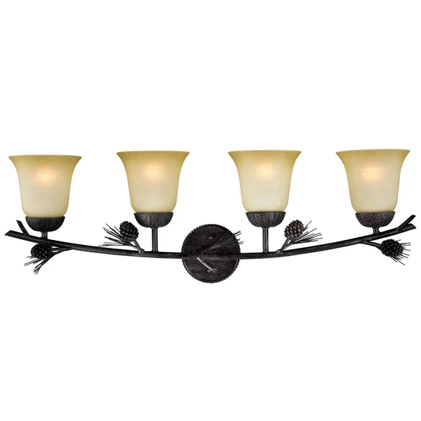 Vaxcel Sierra 4 Vanity Light - Black Walnut - W0270