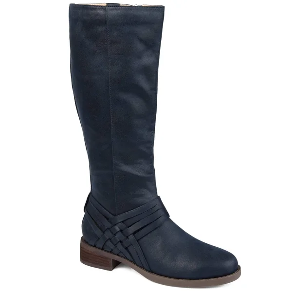 Journee Collection Women's Extra Wide Calf Meg Boot - Navy