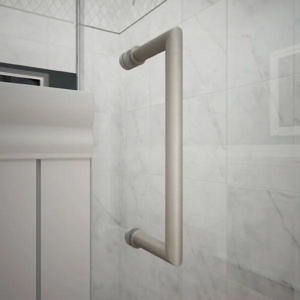 DreamLine SHDR-20347210-04 Unidoor 34-35 in. W x 72 in. H Frameless Hinged Shower Door Brushed Nickel