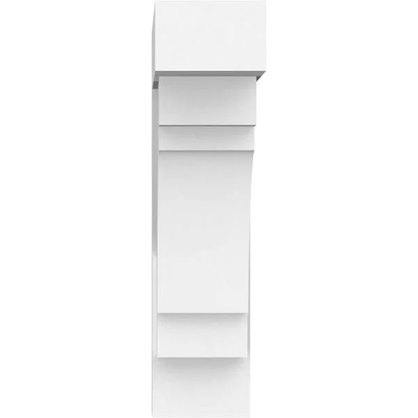 Ekena Millwork BKTP05X16X22MRC05 Standard Merced Architectural Grade PVC Bracket with Block Ends - 5 x 16 x 22 in.
