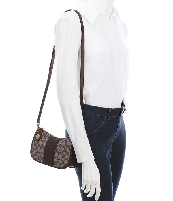 Coach Original Signature Swinger Shoulder Bag - Oak Maple/Brass