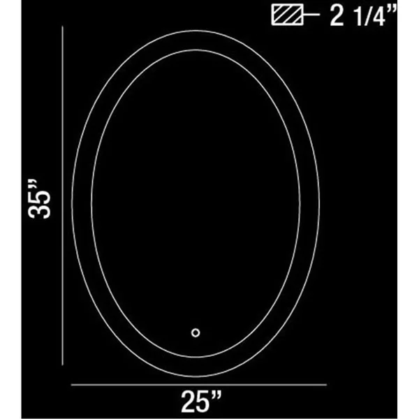 Eurofase 31483-012 Oval Edge-lit LED Mirror