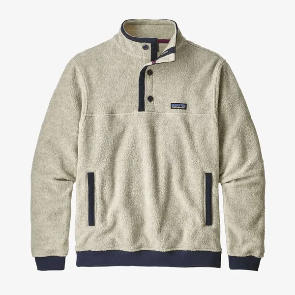 Patagonia Men's Shearling Button Pullover - Oatmeal Heather, S