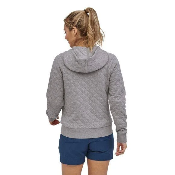 Patagonia Women's Organic Cotton Quilt Hoody Dyno White - XL