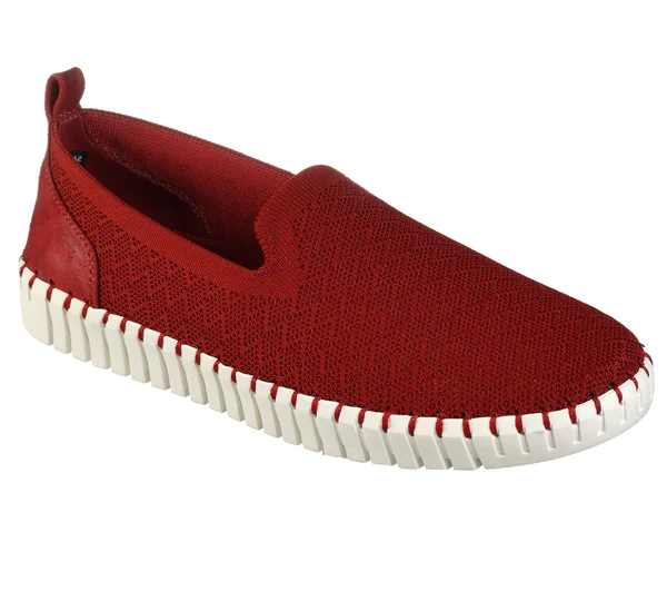 Skechers Women's Sepulveda Blvd - Day Wishes Slip-On Shoes, Dark Red, 8.5