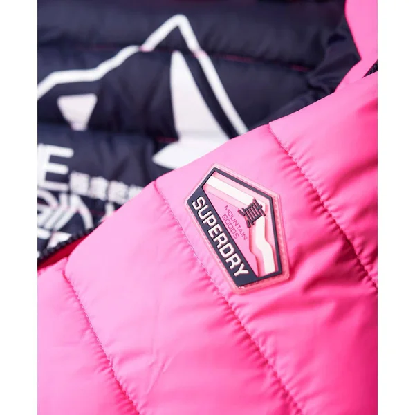 Superdry Vibe Pink Fuji Slim Double Zip Hooded Jacket