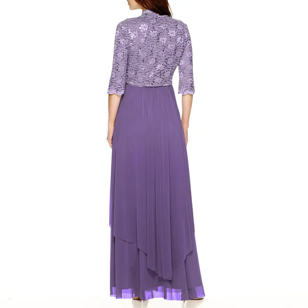 Ru0026M Richards Womens Sequin Lace Long Jacket Dress - Mother of The Bride Dress