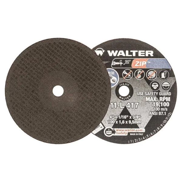 Walter Surface Technologies 11L417 Cut/Grind Whl, t1 4x22x1/16x22x3/8x22 A-60