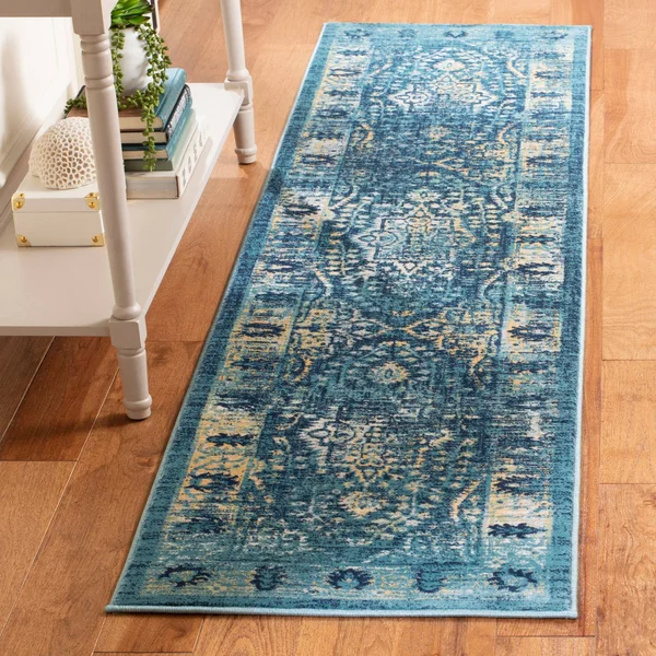 Safavieh EVK509A Evoke Navy, Gold Area Rug - 9& x 12&