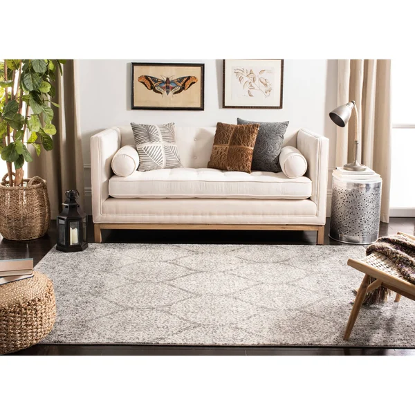 Safavieh Madison Rug Collection MAD604G - Navy, Silver - 11& x 11& Round