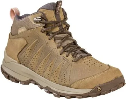 Oboz Women's Sypes Mid Leather Waterproof Hiking Boots Brown 8.5