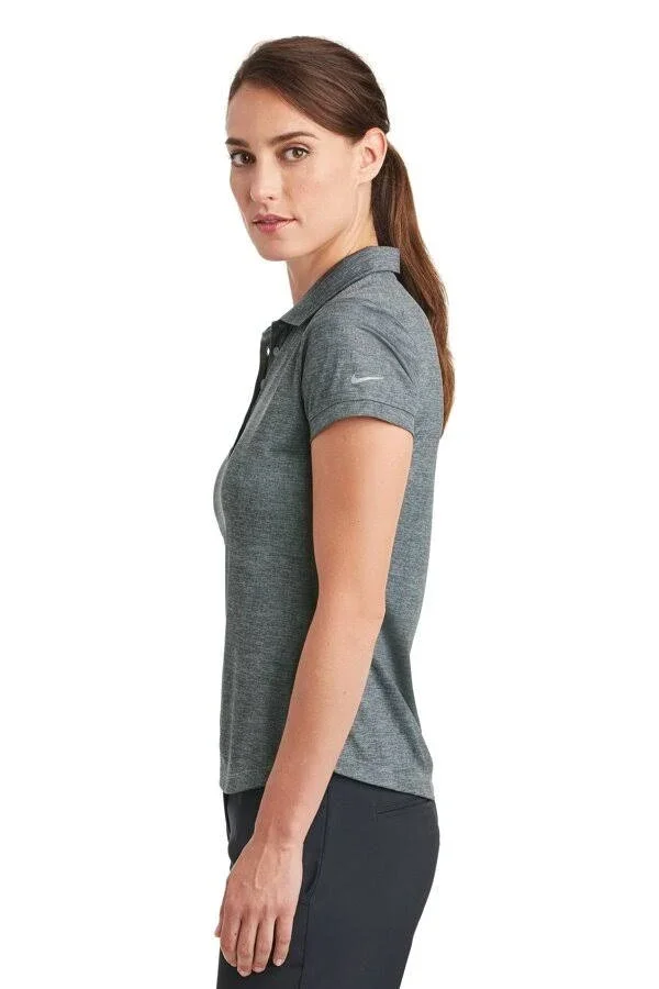 Nike 838961 Ladies Dri-Fit Crosshatch Polo Cool Grey/ Anthracite S