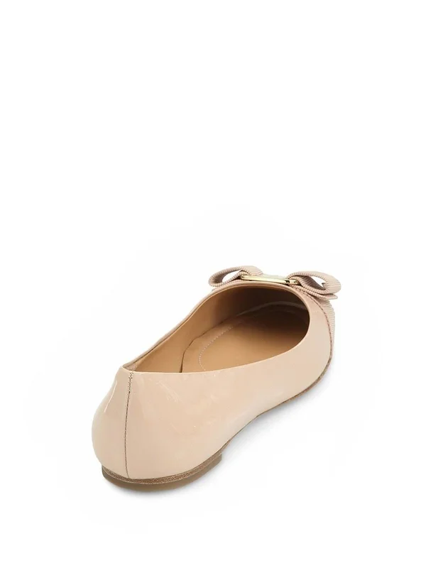Salvatore Ferragamo Varina Patent Ballet Flats - New Blush