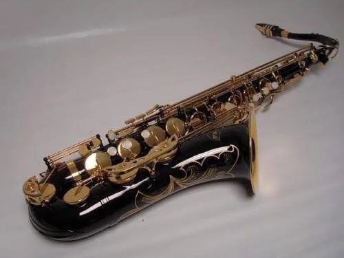 Professional Black Gold Tenor Saxophone - 33.5 x 14.0 x 9.0 inches