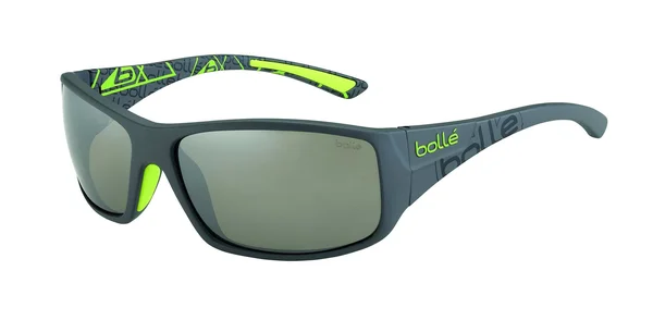 Bolle Kingsnake Sunglasses, Matte Smoke/Green TNS Gun