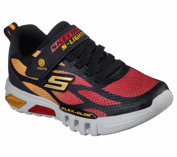 Boys Skechers Flex-Glow Trainers - Black