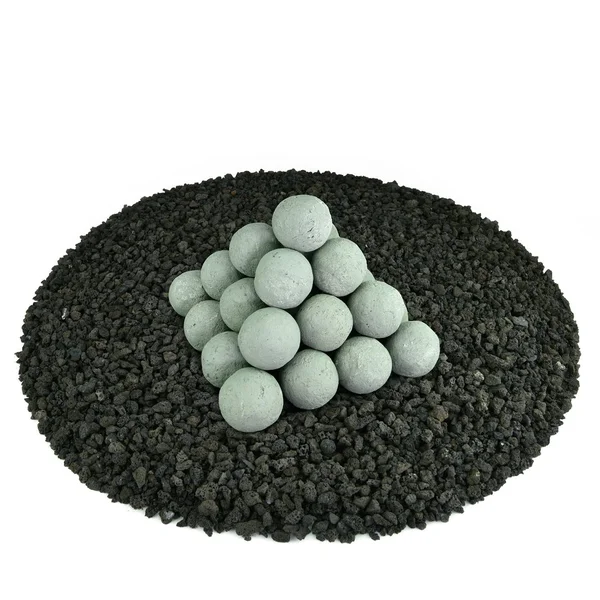 Pewter Gray, Ceramic Fire Balls, 2 inch Set of 30