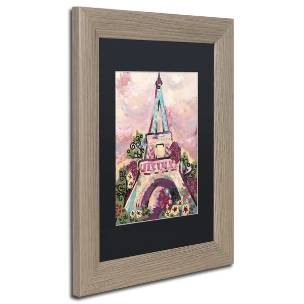 Trademark Fine Art ALI5486-T1620BMF Lumiere De La Ville by Natasha Wescoat - Black Matte, Birch Frame 16x20-Inch