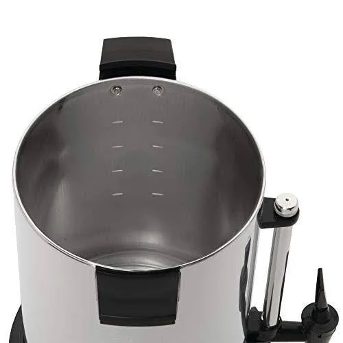 West Bend 13500 55-Cup Polished-Aluminum Commercial Coffee Urn Silver