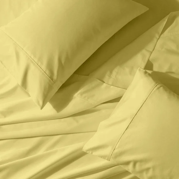 Attached Waterbed Sheet Set 650 Thread Count Solid Sateen: King, Sage