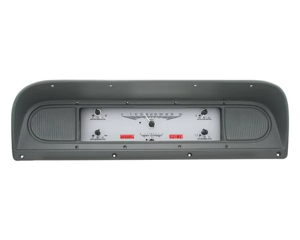 Dakota Digital 67-72 Ford Pickup Analog Gauge System Silver Red VHX-67F-PU-S-R