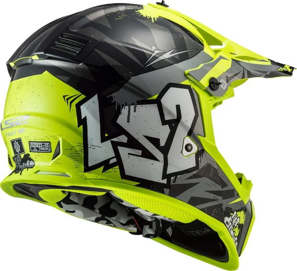 LS2 MX437 Fast Evo Crusher Motocross Helmet - black-yellow, Size Xs