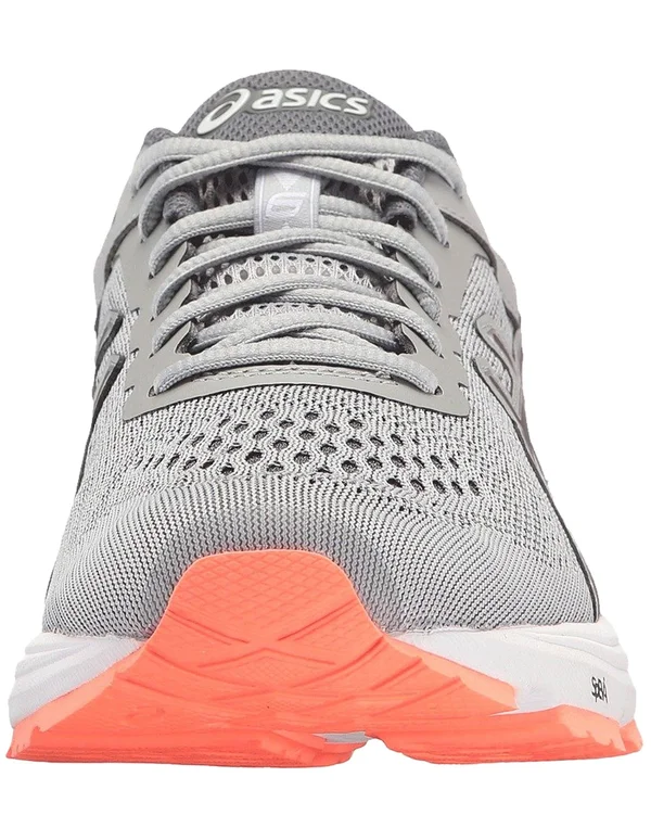 Asics Women's GT-1000 6 Running Shoe - Mid Grey/Flash Coral, 6