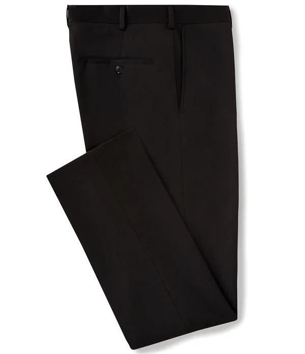 Roundtree Yorke TravelSmart Non-Iron Flat-Front Ultimate Comfort Microfiber Dress Pants - Mens, 38 32, Black - Dillard&s Exclusiv