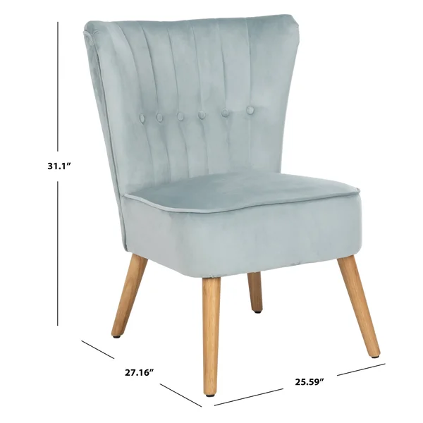 Safavieh June Mid Century Accent Chair - Blush Pink/Natural