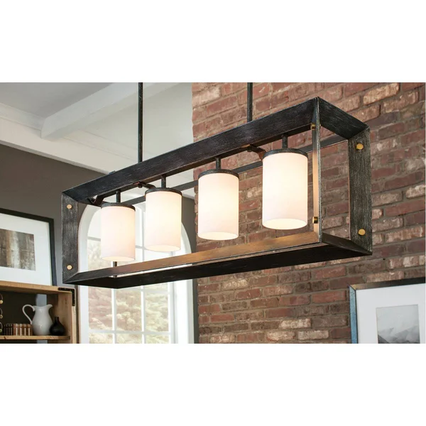 Sea Gull Lighting 6640504-71 Chatauqua Four Light Island Pendant - Antique Bronze