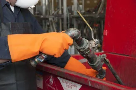 Condor 2YEN5 11 Orange Latex Chemical Resistant Gloves