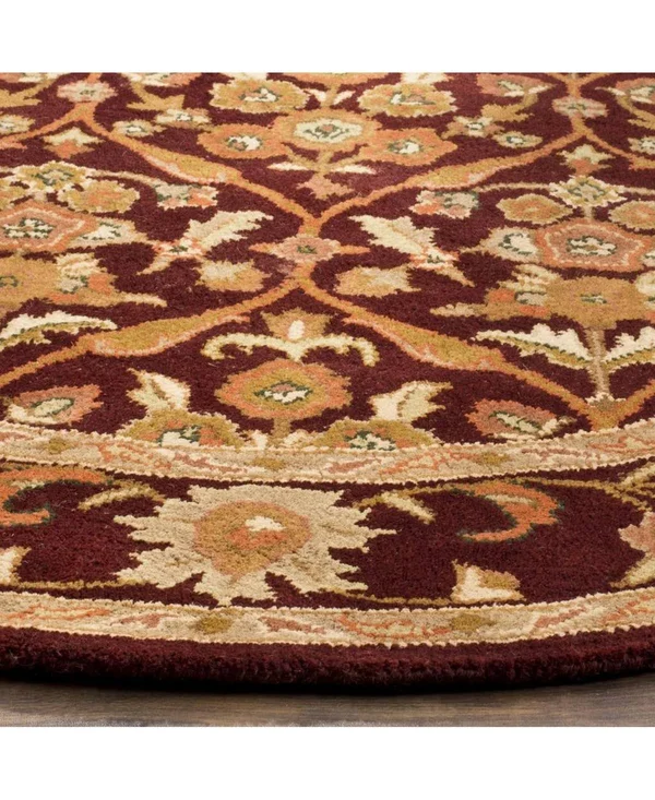 Safavieh Antiquity AT51A Wine - Gold Rug 8& x 8& Round