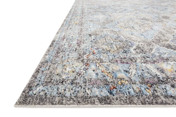 Loloi Dante DN-03 6&7x22 x 9&2x22 Granite, LT. Blue Area Rug