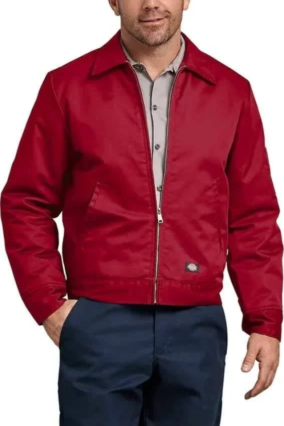 Dickies Men's Insulated Eisenhower Jacket - English Red Size M (TJ15)