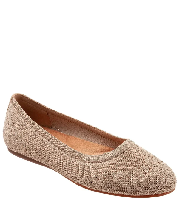 Women's SoftWalk Santorini Ballet Flat - Size: 10, Gold