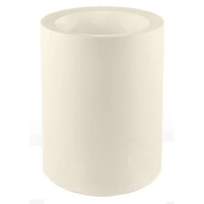 Cilindro Resin Pot Planter Vondom Ecru 35.5x22 H x 23.5x22 W x 23.5x22 D