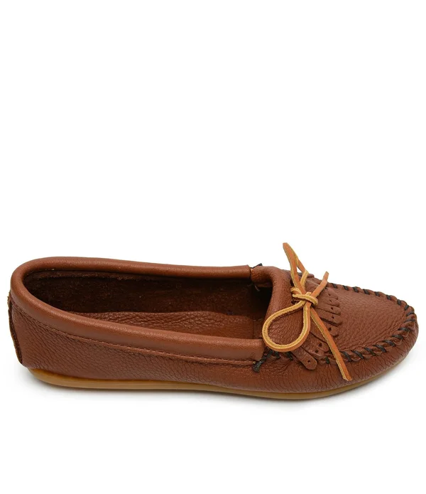 Minnetonka Deerskin Kilty 9.5 Women's White
