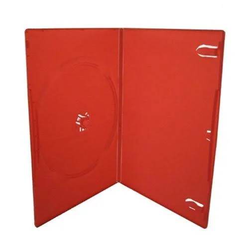 CheckOutStore 100 Slim Solid Red Color Single DVD Cases 7mm