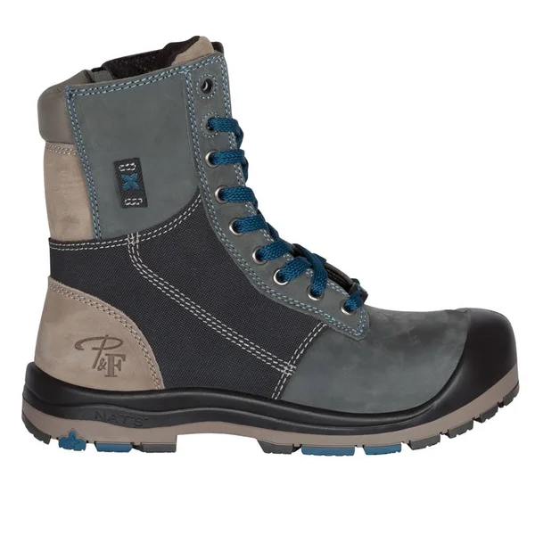 8x22 Steel Toe Work Boots for Women, with Zipper - PF368 (Choose Your Color: Pink, Choose Your Size: 12)