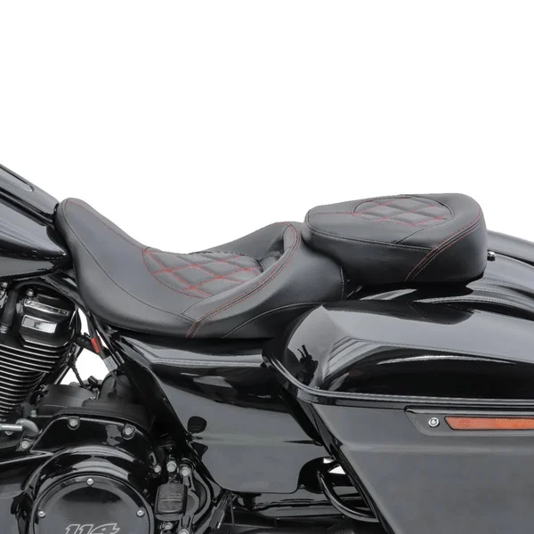 Seat for Harley-Davidson Touring 09-21 Touring Seat Craftride RH3 Black-Red