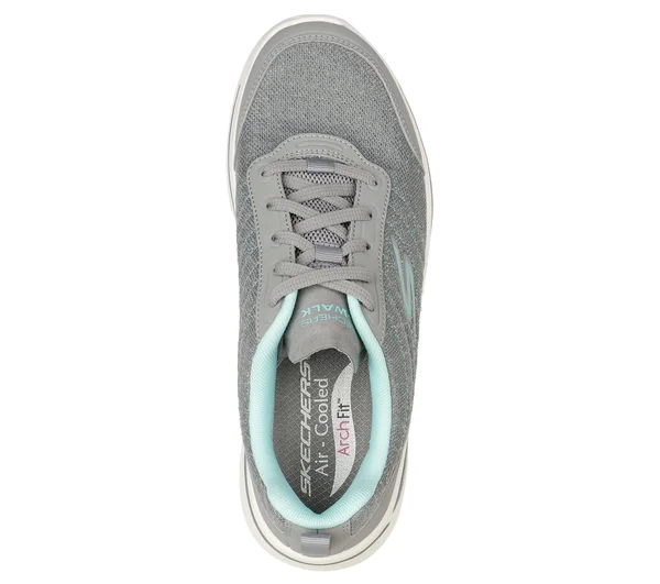 Skechers GOwalk Arch Fit - True Vision Gray/Light Blue - Size 6.5