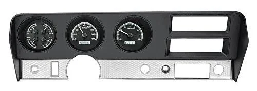 Dakota Digital 70 71 72 Pontiac GTO VHX Analog Dash Gauges System Black Alloy White VHX-70P-GTO-K-W