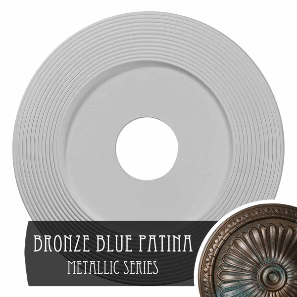 Ekena Millwork CM16ADBBS 16 1/8x22OD x 3 5/8x22ID x 1x22P Adonis Ceiling Medallion (Fits Canopies Up to 10 1/4x22) - Hand-Painted